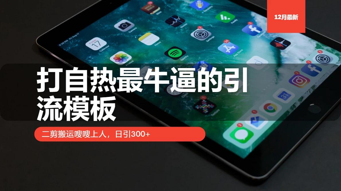 打自热最牛逼的引流模板，二剪搬运嗖嗖上人，日引300+好项目网-专注分享网络创业项目落地实操课程 – 全网首发_高质量创业项目输出好项目网