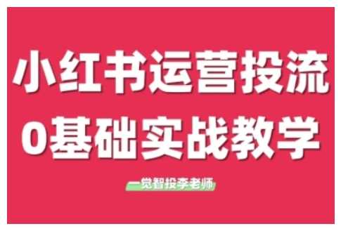 小红书运营投流，小红书广告投放从0到1的实战课，学完即可开始投放好项目网-专注分享网络创业项目落地实操课程 – 全网首发_高质量创业项目输出好项目网