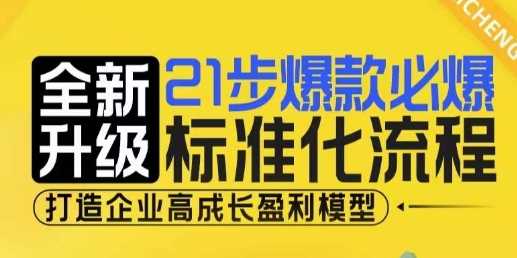 21步爆款必爆标准化流程，全新升级，打造企业高成长盈利模型好项目网-专注分享网络创业项目落地实操课程 – 全网首发_高质量创业项目输出好项目网