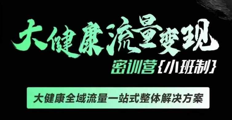 千万级大健康变现课线下课，大健康全域流量一站式整体解决方案好项目网-专注分享网络创业项目落地实操课程 – 全网首发_高质量创业项目输出好项目网
