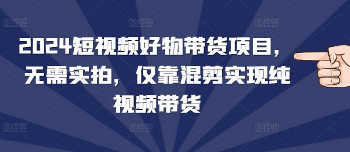 2024短视频好物带货项目，无需实拍，仅靠混剪实现纯视频带货好项目网-专注分享网络创业项目落地实操课程 – 全网首发_高质量创业项目输出好项目网