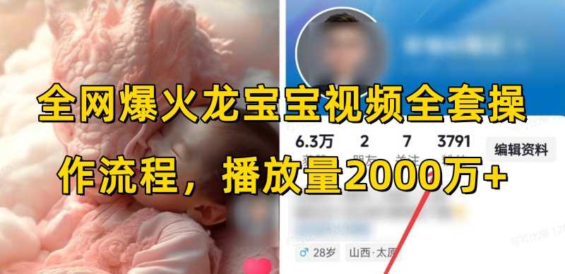 全网爆火龙宝宝视频全套操作流程，播放量2000万+好项目网-专注分享网络创业项目落地实操课程 – 全网首发_高质量创业项目输出好项目网