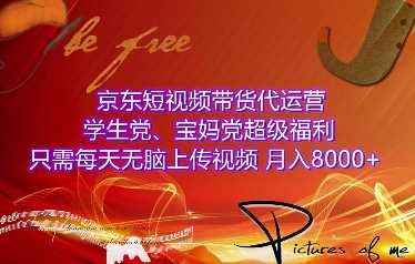 京东短视频带货代运营，学生党、宝妈党超级福利，只需每天无脑上传视频，月入8000+【仅揭秘】好项目网-专注分享网络创业项目落地实操课程 – 全网首发_高质量创业项目输出好项目网