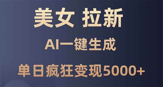 （13866期）美女暴力拉新，通过AI一键生成，单日疯狂变现5000+，纯小白一学就会！好项目网-专注分享网络创业项目落地实操课程 – 全网首发_高质量创业项目输出好项目网