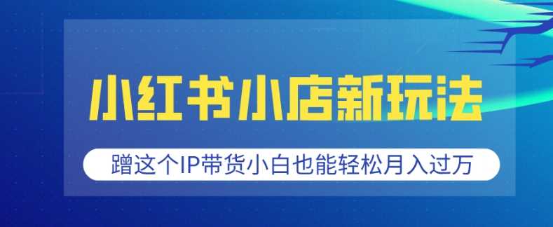 小红书小店新玩法，蹭这个IP带货，小白也能轻松月入过W【揭秘】好项目网-专注分享网络创业项目落地实操课程 – 全网首发_高质量创业项目输出好项目网