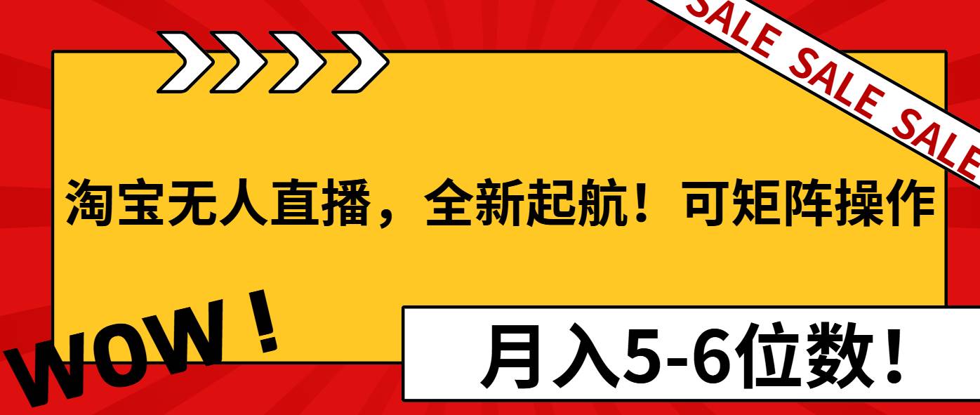 （13946期）淘宝无人直播，全新起航！可矩阵操作，月入5-6位数！好项目网-专注分享网络创业项目落地实操课程 – 全网首发_高质量创业项目输出好项目网