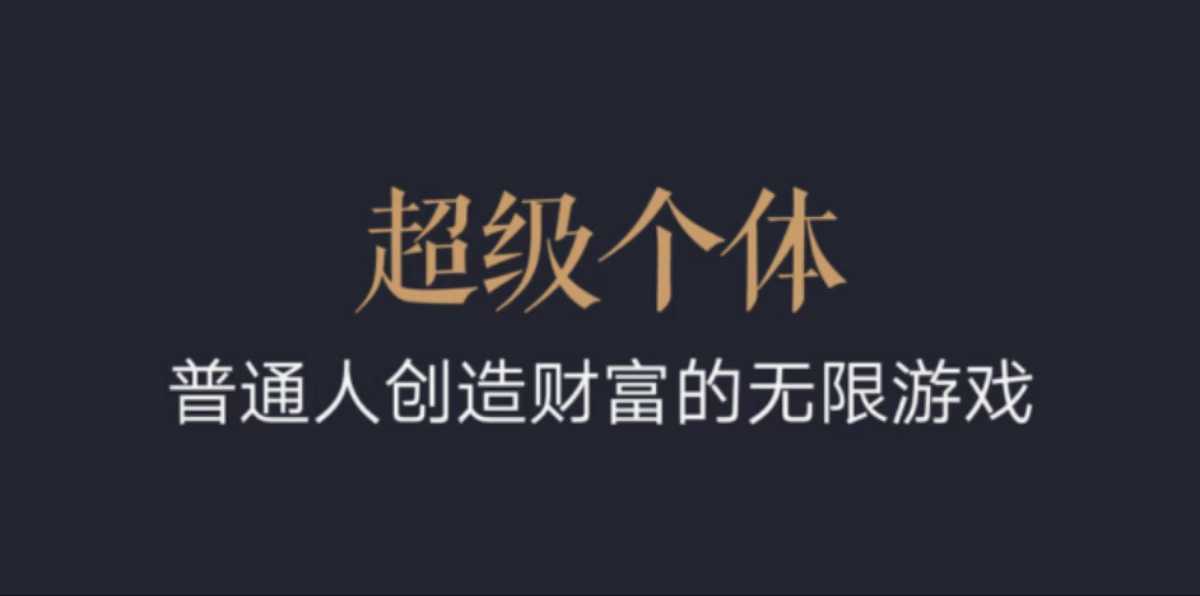 超级个体：2024-2025翻盘指南，普通人创造财富的无限游戏好项目网-专注分享网络创业项目落地实操课程 – 全网首发_高质量创业项目输出好项目网