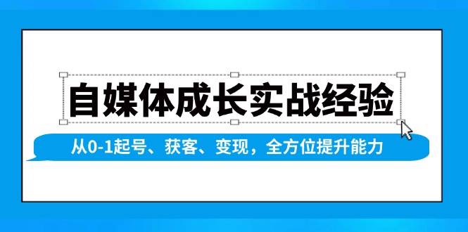 自媒体成长实战经验，从0-1起号、获客、变现，全方位提升能力好项目网-专注分享网络创业项目落地实操课程 – 全网首发_高质量创业项目输出好项目网
