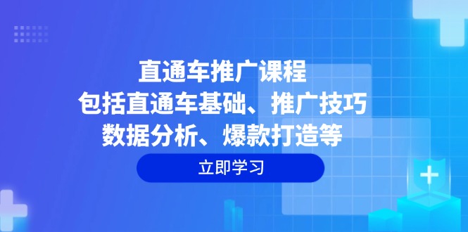 直通车推广课程：包括直通车基础、推广技巧、数据分析、爆款打造等好项目网-专注分享网络创业项目落地实操课程 – 全网首发_高质量创业项目输出好项目网