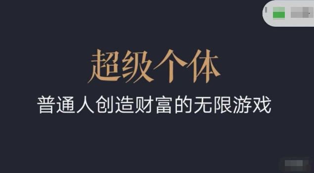超级个体2024-2025翻盘指南，普通人创造财富的无限游戏好项目网-专注分享网络创业项目落地实操课程 – 全网首发_高质量创业项目输出好项目网
