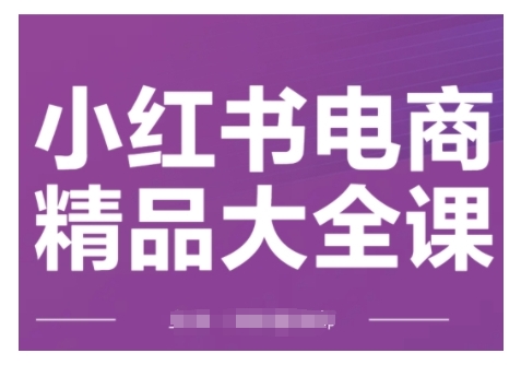 小红书电商精品大全课，快速掌握小红书运营技巧，实现精准引流与爆单目标，轻松玩转小红书电商(更新2月)好项目网-专注分享网络创业项目落地实操课程 – 全网首发_高质量创业项目输出好项目网