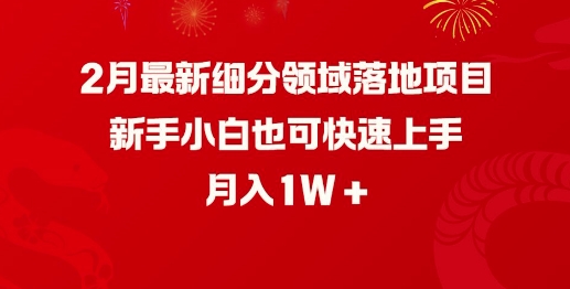 2月最新细分领域落地项目，新手小白也可快速上手，月入1W好项目网-专注分享网络创业项目落地实操课程 – 全网首发_高质量创业项目输出好项目网