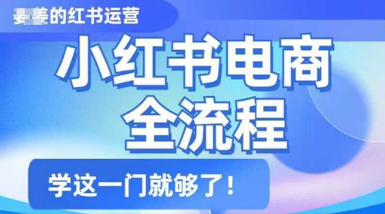 小红书电商全流程，精简易懂，从入门到精通，学这一门就够了好项目网-专注分享网络创业项目落地实操课程 – 全网首发_高质量创业项目输出好项目网