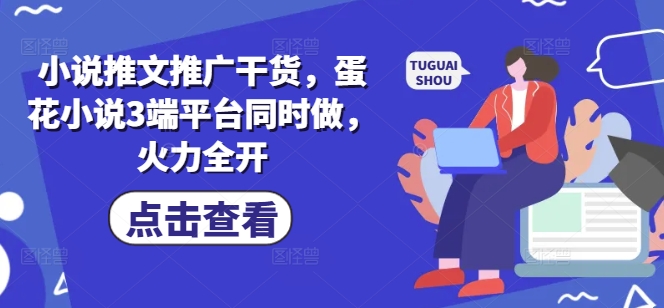 小说推文推广干货，蛋花小说3端平台同时做，火力全开好项目网-专注分享网络创业项目落地实操课程 – 全网首发_高质量创业项目输出好项目网