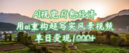 AI视觉疗愈经济：用ai重构超写实风景视频，单日变现多张好项目网-专注分享网络创业项目落地实操课程 – 全网首发_高质量创业项目输出好项目网