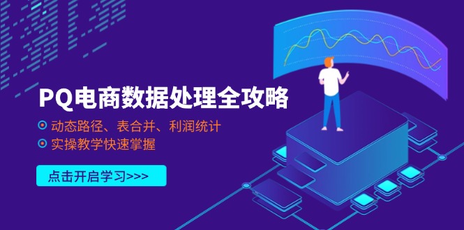 PQ电商数据处理全攻略，动态路径、表合并、利润统计，实操教学快速掌握好项目网-专注分享网络创业项目落地实操课程 – 全网首发_高质量创业项目输出好项目网