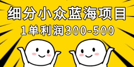 细分小众蓝海项目，一单利润3张，每月收入稳定过1w+好项目网-专注分享网络创业项目落地实操课程 – 全网首发_高质量创业项目输出好项目网