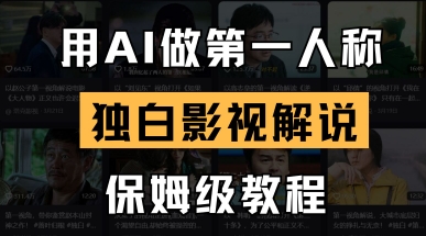 用AI做第一人称独白影视解说，手把手教学，保姆级教程好项目网-专注分享网络创业项目落地实操课程 – 全网首发_高质量创业项目输出好项目网