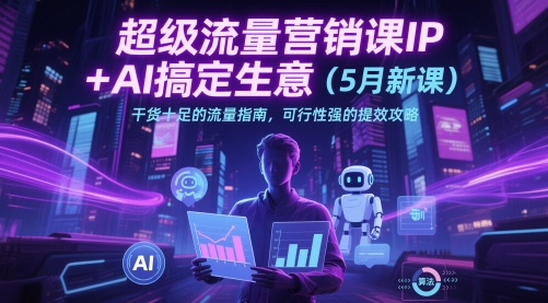 超级流量营销课IP+AI搞定生意(5月新课)干货十足的流量指南，可行性强的提效攻略好项目网-专注分享网络创业项目落地实操课程 – 全网首发_高质量创业项目输出好项目网