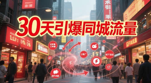 30天引爆同城流量：团购篇 认知篇 流量篇 来客篇 达人篇 老板人设IP篇 投流篇好项目网-专注分享网络创业项目落地实操课程 – 全网首发_高质量创业项目输出好项目网
