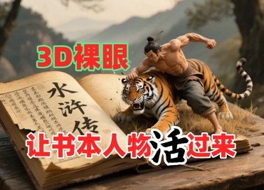 书本人物裸眼3D视频，新的玩法，流量超猛，保姆级教程好项目网-专注分享网络创业项目落地实操课程 – 全网首发_高质量创业项目输出好项目网