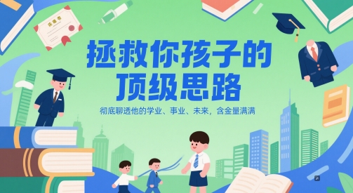 付费文章：拯救你孩子的顶级思路，彻底聊透他的学业、事业、未来，含金量满满好项目网-专注分享网络创业项目落地实操课程 – 全网首发_高质量创业项目输出好项目网