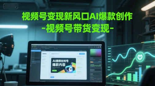 视频号变现新风口AI爆款创作-视频号带货变现好项目网-专注分享网络创业项目落地实操课程 – 全网首发_高质量创业项目输出好项目网