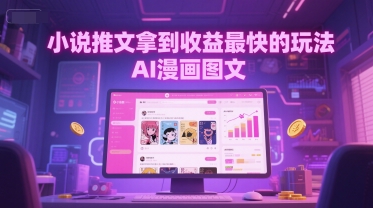 小说推文拿到收益最快的玩法，AI漫画图文好项目网-专注分享网络创业项目落地实操课程 – 全网首发_高质量创业项目输出好项目网