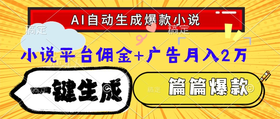 Ai自动生成网文爆款小说，一件生成小说大纲、故事情节，每篇都是爆款，…好项目网-专注分享网络创业项目落地实操课程 – 全网首发_高质量创业项目输出好项目网