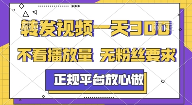 转发视频一天3张+，正规平台放心做，不看播放量，无粉丝要求，随时随地挣收益【揭秘】好项目网-专注分享网络创业项目落地实操课程 – 全网首发_高质量创业项目输出好项目网