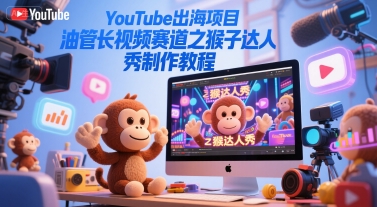 YouTube出海项目，油管长视频赛道之猴子达人秀制作教程好项目网-专注分享网络创业项目落地实操课程 – 全网首发_高质量创业项目输出好项目网