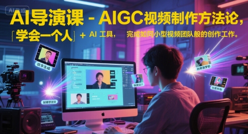 AI导演课-AIGC视频制作方法论，学会一个人+AI工具，完成如同小型视频团队般的创作工作，实现导演梦好项目网-专注分享网络创业项目落地实操课程 – 全网首发_高质量创业项目输出好项目网