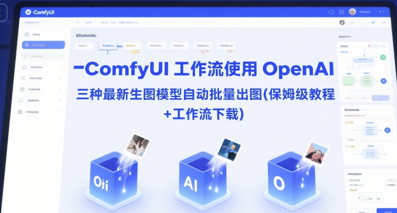 ComfyUI 工作流使用 OpenAI 三种最新生图模型自动批量出图(保姆级教程+工作流下载)好项目网-专注分享网络创业项目落地实操课程 – 全网首发_高质量创业项目输出好项目网