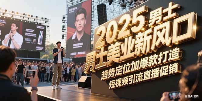 2025男士美业新风口，趋势定位加爆款打造，短视频引流直播促销好项目网-专注分享网络创业项目落地实操课程 – 全网首发_高质量创业项目输出好项目网