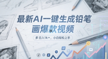 最新AI一键生成铅笔画爆款视频，多平台分发，日 入1k+，小白轻松上手【揭秘】好项目网-专注分享网络创业项目落地实操课程 – 全网首发_高质量创业项目输出好项目网