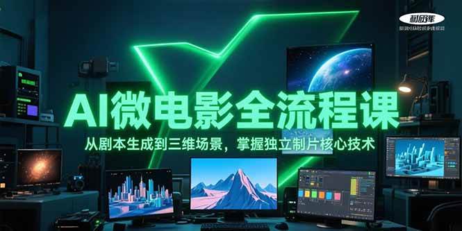 AI微电影全流程课，从剧本生成到三维场景，掌握独立制片核心技术好项目网-专注分享网络创业项目落地实操课程 – 全网首发_高质量创业项目输出好项目网