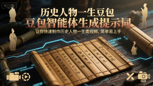 历史人物一生豆包智能体生成提示词，让你快速制作历史人物一生类视频，简单易上手好项目网-专注分享网络创业项目落地实操课程 – 全网首发_高质量创业项目输出好项目网
