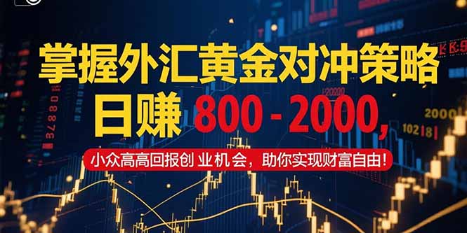 掌握外汇黄金对冲策略，日赚 800 – 2000，小众高回报创业机会，助你实…好项目网-专注分享网络创业项目落地实操课程 – 全网首发_高质量创业项目输出好项目网