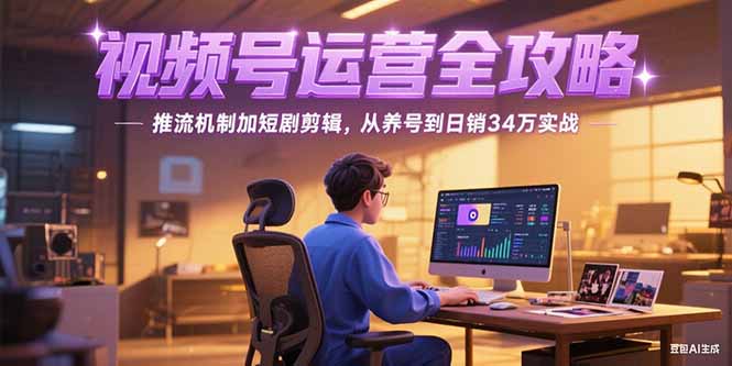 2025视频号运营全攻略，推流机制加短剧剪辑，从养号到日销34万实战好项目网-专注分享网络创业项目落地实操课程 – 全网首发_高质量创业项目输出好项目网