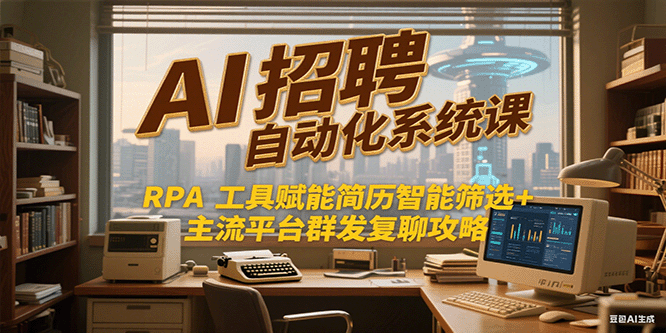 AI招聘自动化系统课，RPA工具赋能简历智能筛选+主流平台群发复聊全攻略好项目网-专注分享网络创业项目落地实操课程 – 全网首发_高质量创业项目输出好项目网