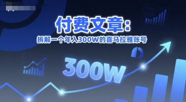 付费文章：拆解一个年入300W的喜马拉雅账号好项目网-专注分享网络创业项目落地实操课程 – 全网首发_高质量创业项目输出好项目网