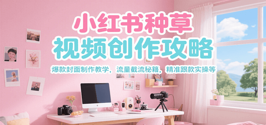 小红书种草视频创作攻略，爆款封面制作教学 ，流量截流秘籍 ，精准跟款实操等好项目网-专注分享网络创业项目落地实操课程 – 全网首发_高质量创业项目输出好项目网