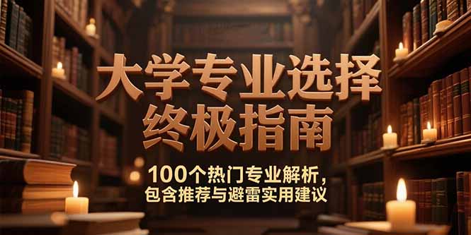 付费文：大学专业选择终极指南,100个热门专业解析,包含推荐与避雷实用建议好项目网-专注分享网络创业项目落地实操课程 – 全网首发_高质量创业项目输出好项目网