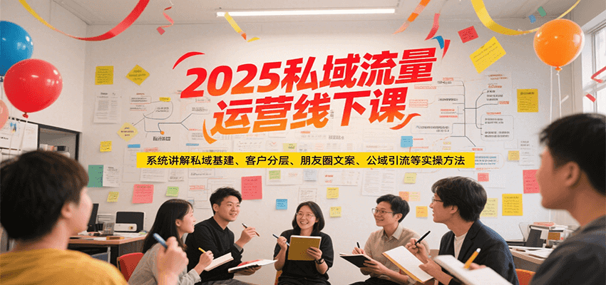 2025私域流量运营线下课，系统讲解私域基建/客户分层/朋友圈文案/公域引流等实操方法好项目网-专注分享网络创业项目落地实操课程 – 全网首发_高质量创业项目输出好项目网