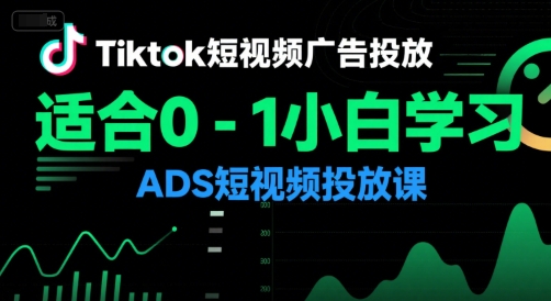 Tiktok短视频广告投放，适合0-1小白学习ADS短视频投放课好项目网-专注分享网络创业项目落地实操课程 – 全网首发_高质量创业项目输出好项目网