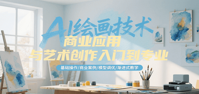 AI绘画技术商业应用与艺术创作入门到专业，基础操作/商业案例/模型调优/渐进式教学好项目网-专注分享网络创业项目落地实操课程 – 全网首发_高质量创业项目输出好项目网