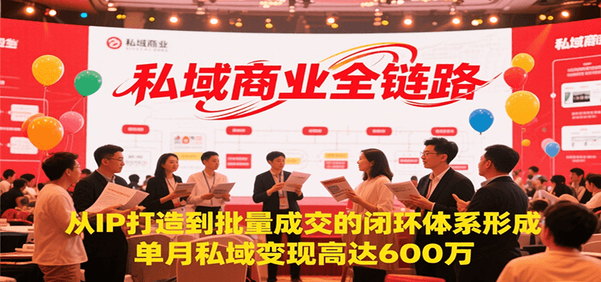 私域商业全链路，从IP打造到批量成交的闭环体系形成，单月私域变现600万好项目网-专注分享网络创业项目落地实操课程 – 全网首发_高质量创业项目输出好项目网