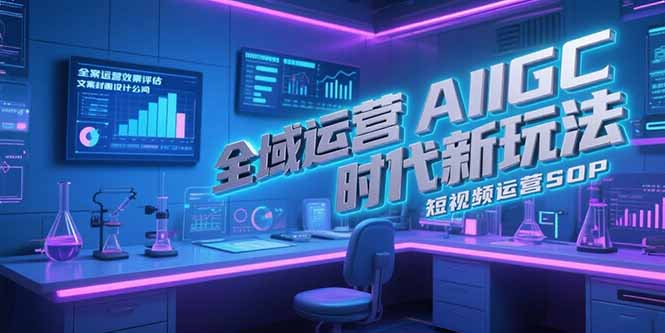 全域运营AIGC时代新玩法，文案封面设计公式，短视频运营SOP好项目网-专注分享网络创业项目落地实操课程 – 全网首发_高质量创业项目输出好项目网