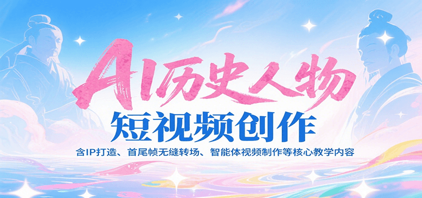 AI历史人物短视频创作，含IP打造、首尾帧无缝转场、智能体视频制作等核心教学内容好项目网-专注分享网络创业项目落地实操课程 – 全网首发_高质量创业项目输出好项目网