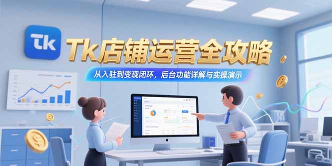 Tk店铺运营全攻略，从入驻到变现闭环，后台功能详解与实操演示好项目网-专注分享网络创业项目落地实操课程 – 全网首发_高质量创业项目输出好项目网
